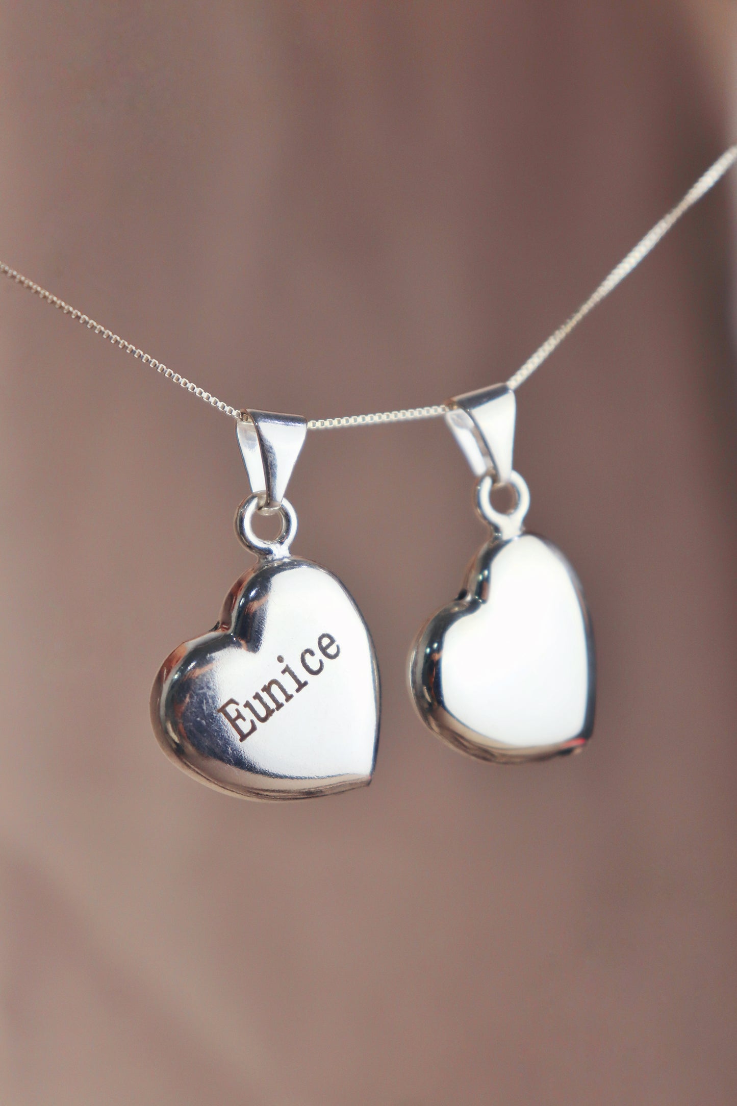 Dije de corazón liso personalizable #124