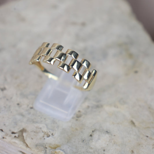 Anillo de hombre tejido 10k #37