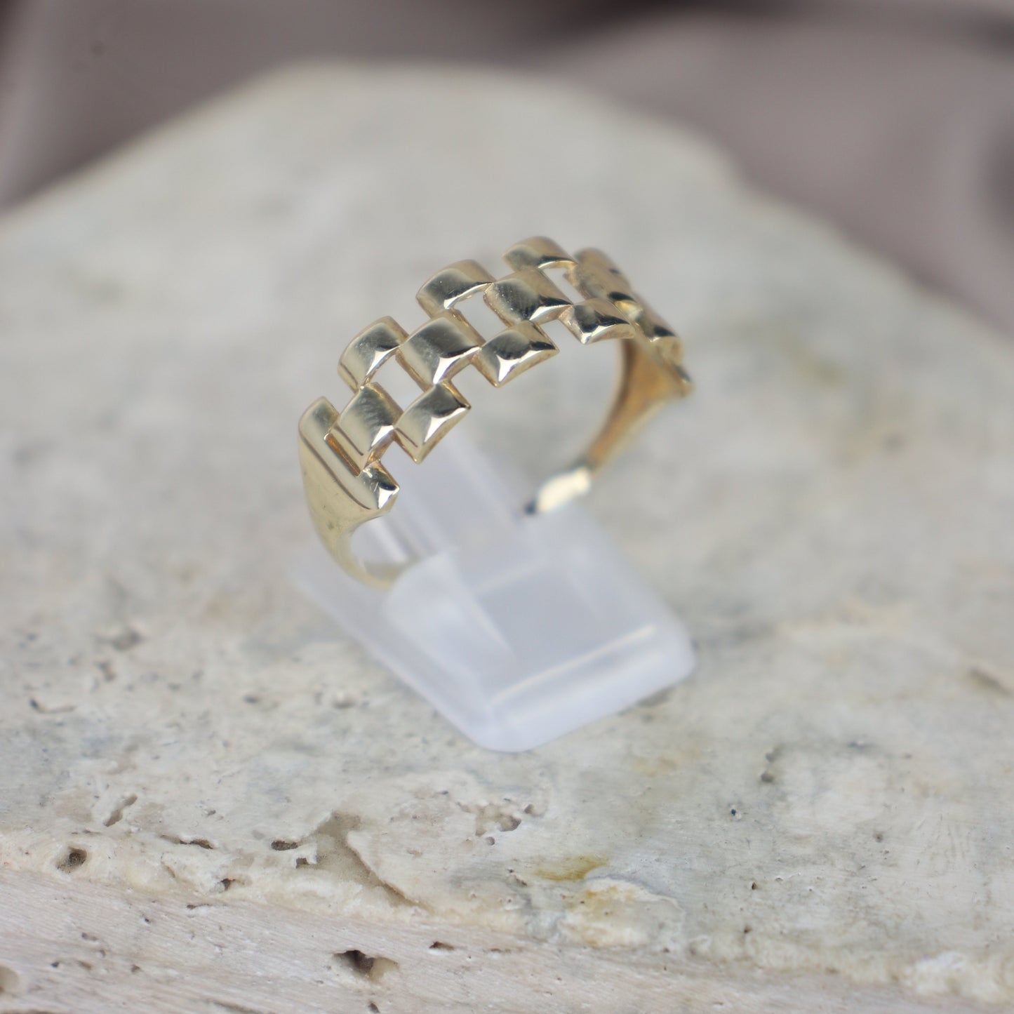 Anillo de hombre tejido 10k #37