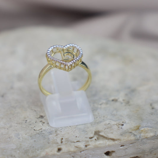 Anillo de 15años corazon 10k #40