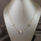 Cadena 3 flores blanca 18k #47