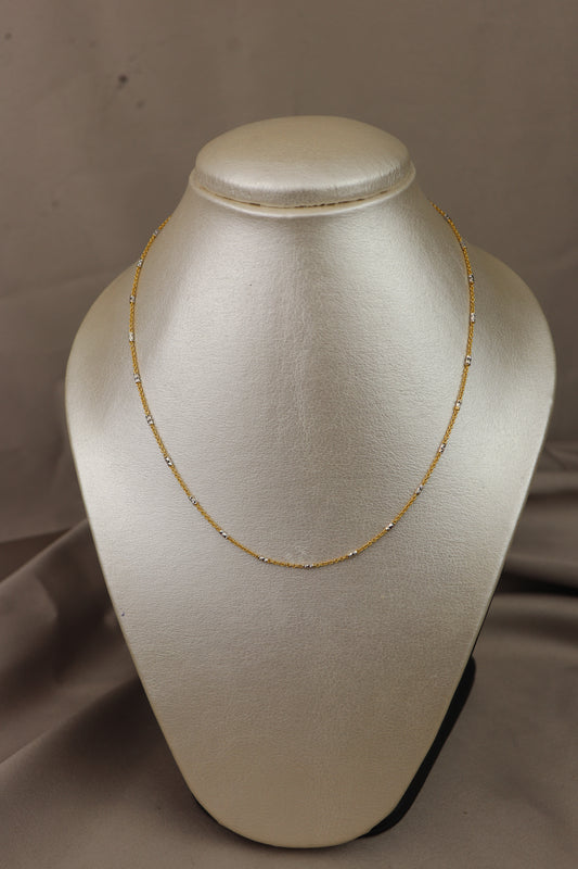 Cadena rolo con diseño 18k #49