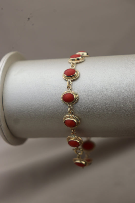 Pulsera coral 10k #62