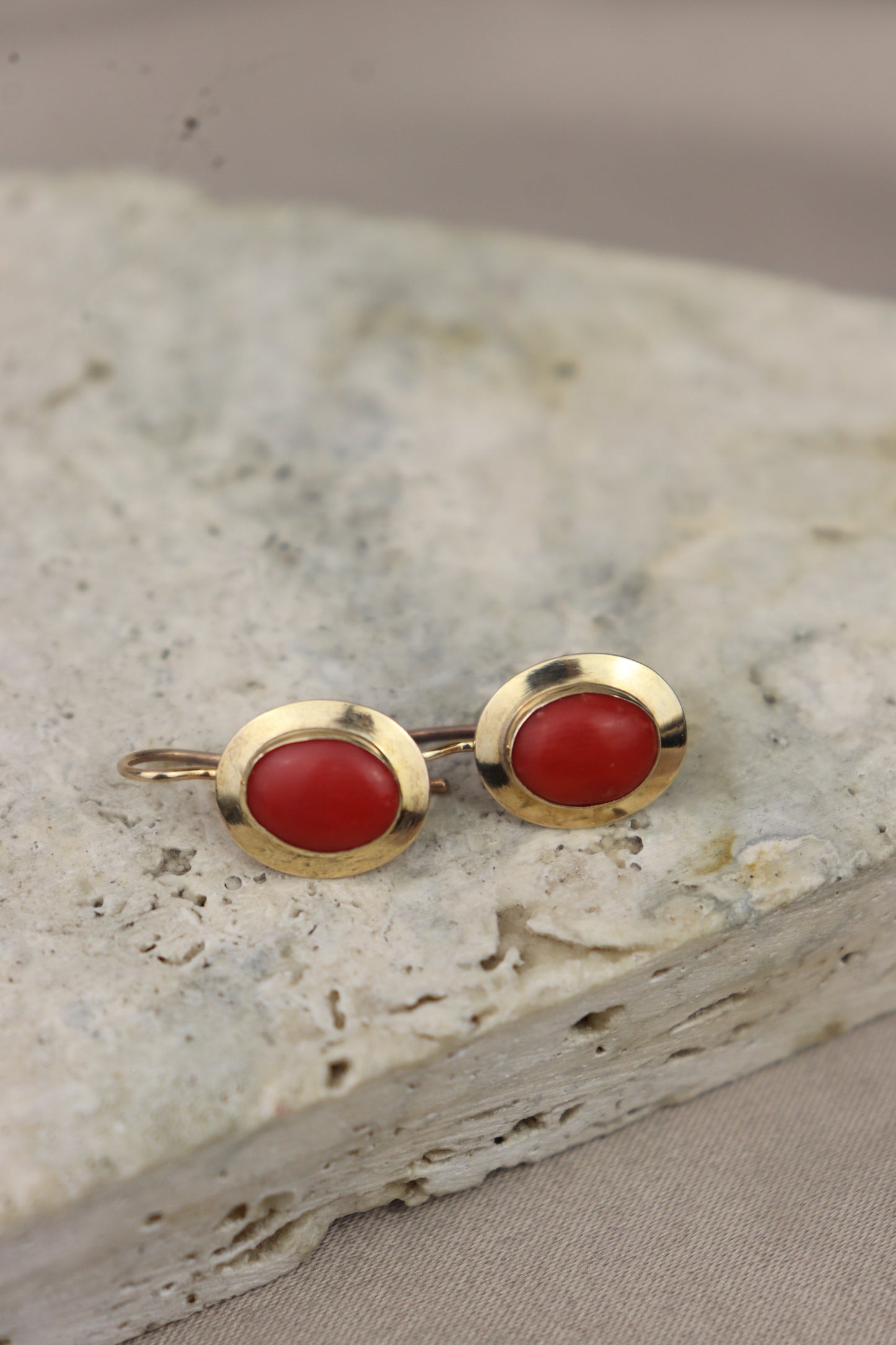 Aretes Coral 10k #63