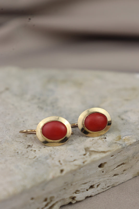 Aretes Coral 10k #63