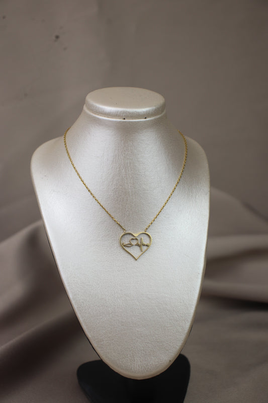 Collar de corazón 10k #69