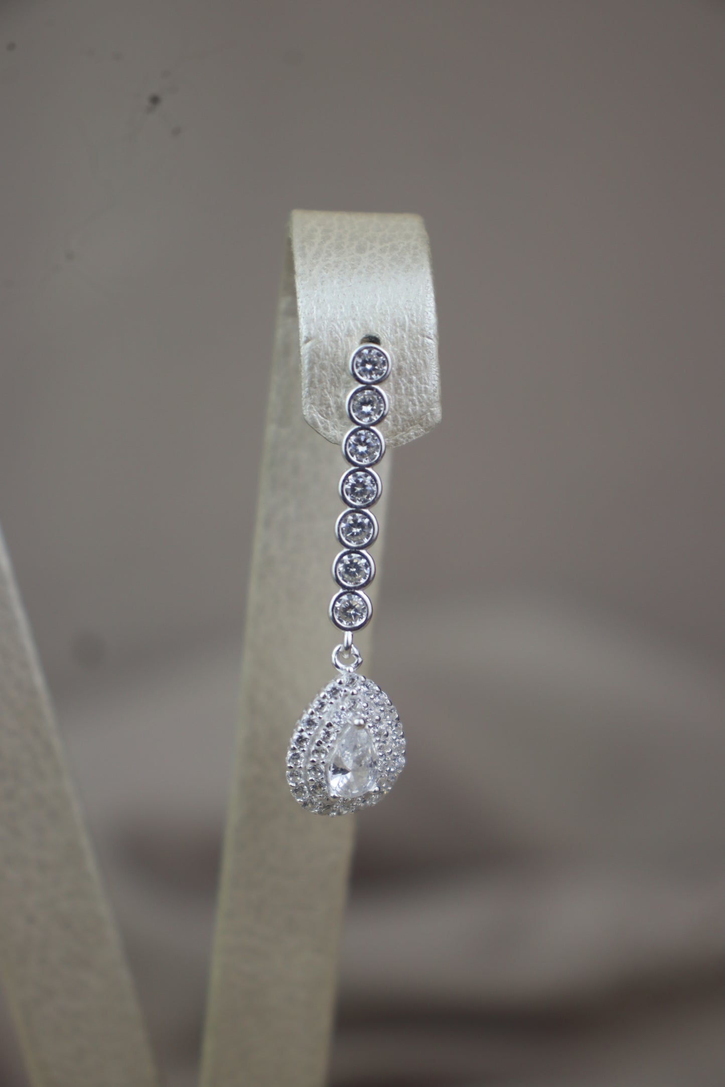 Aretes largos de gota - plata #75