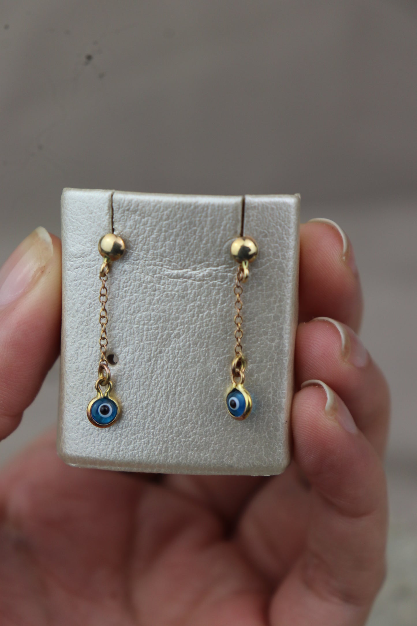 Aretes ojito turco 18k #94