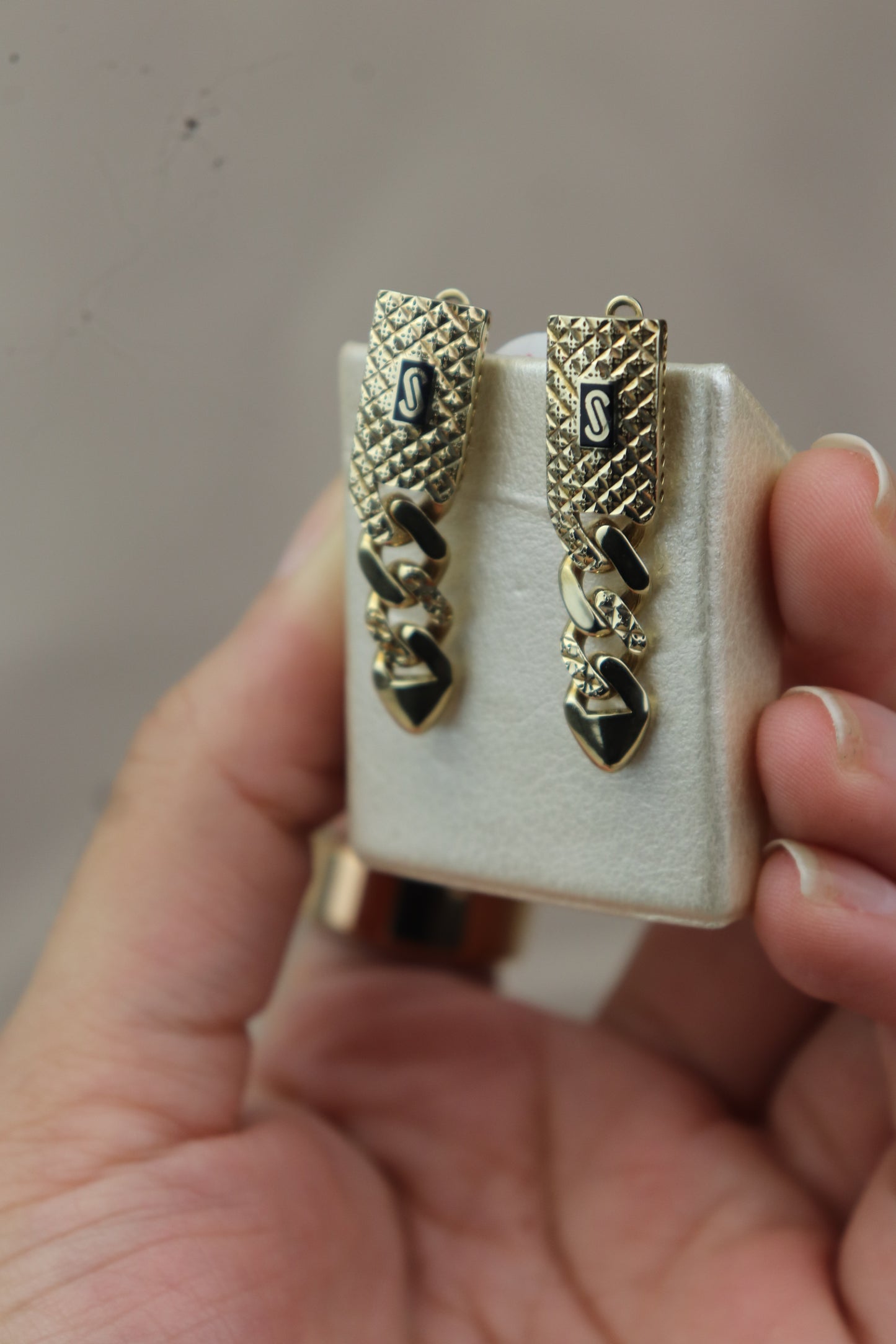 Earrings Monaco Chain diamantados #87
