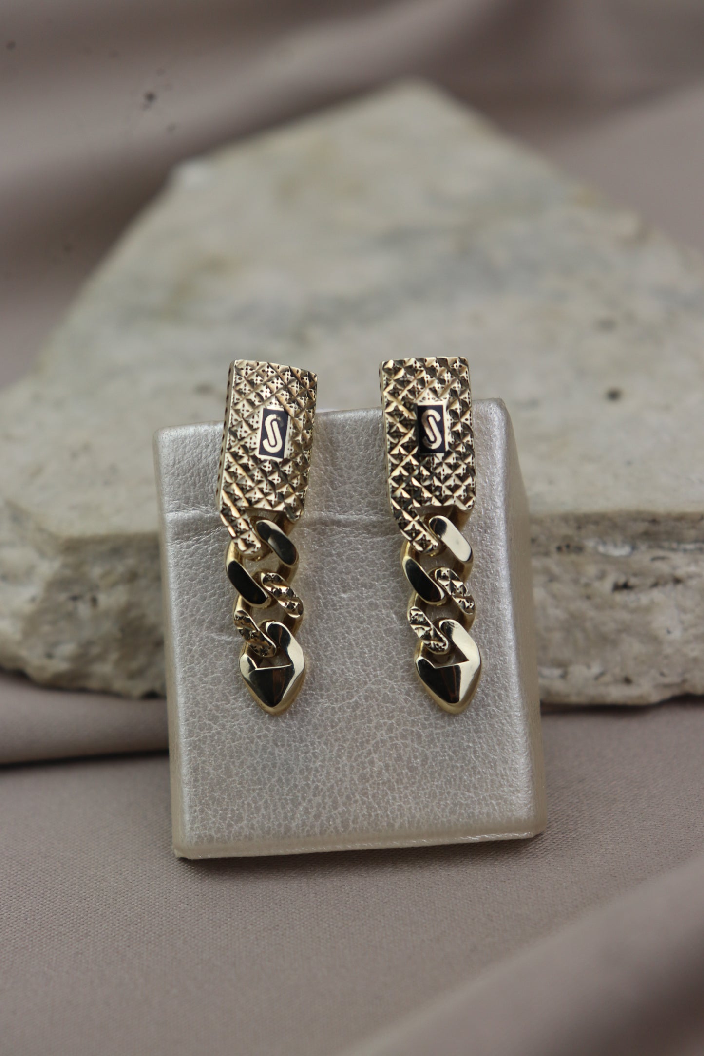 Earrings Monaco Chain diamantados #87