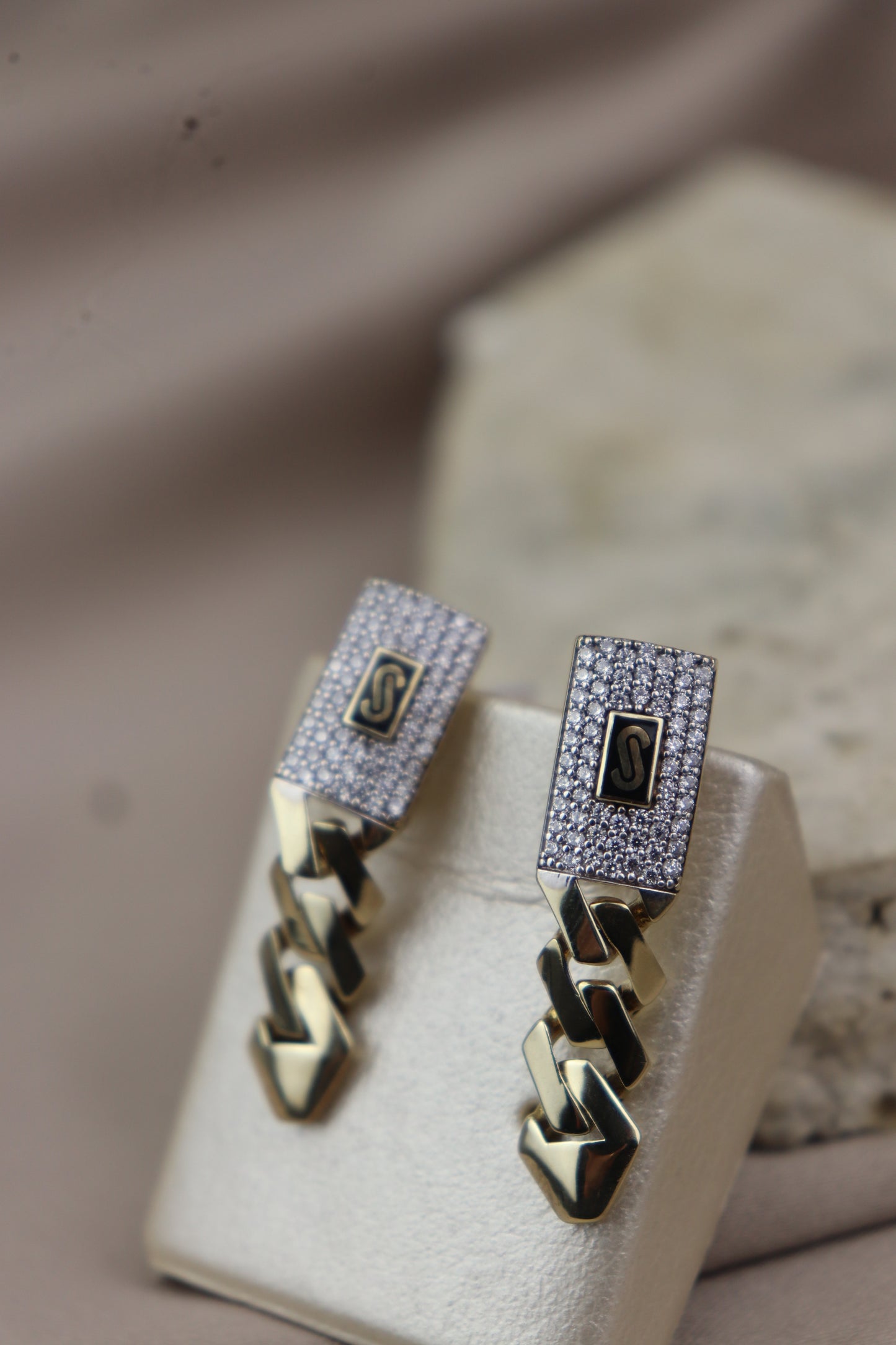 Earrings Monaco Chain Pave #88