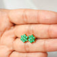 Aretes flor de esmeralda #15
