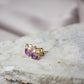 Aretes con amatista y piedras preciosas#09