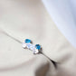 Aretes en oro blanco con aguamarinas y diamantes#16