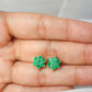 Aretes flor de esmeralda #15