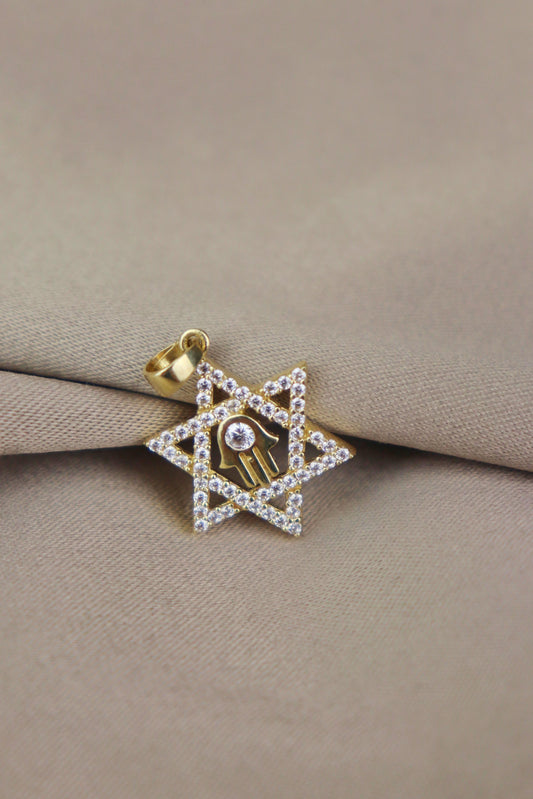 Estrella de David con mano de Hamsa #20