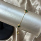 Tobillera de flor verde 18k #A32