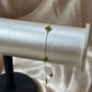 Tobillera de flor verde 18k #A32